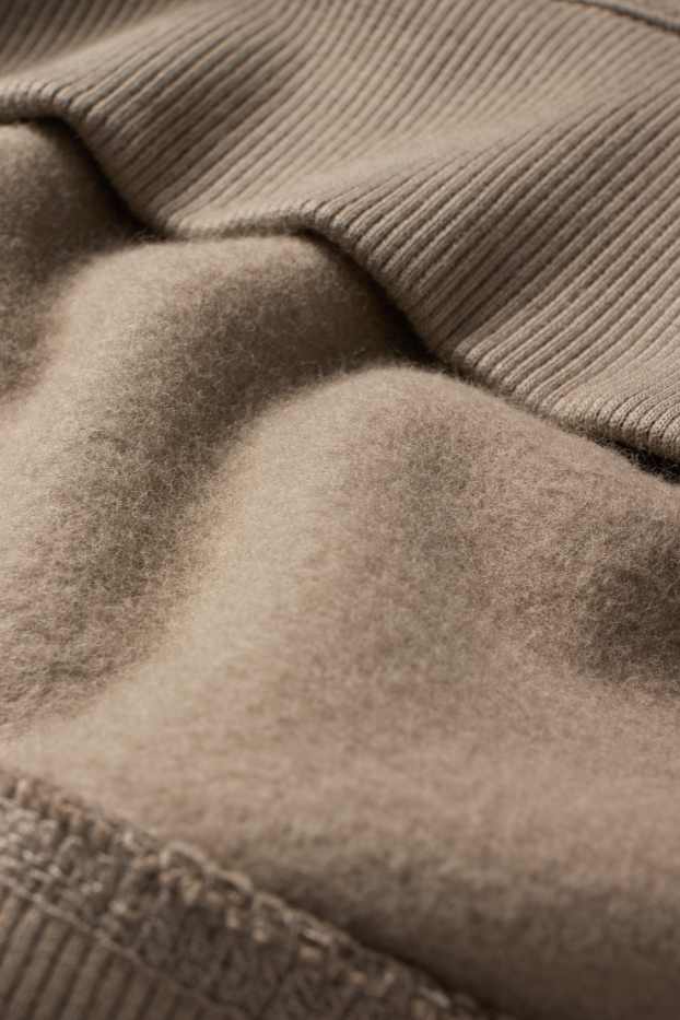 Bărbați - Bluză de molton - taupe