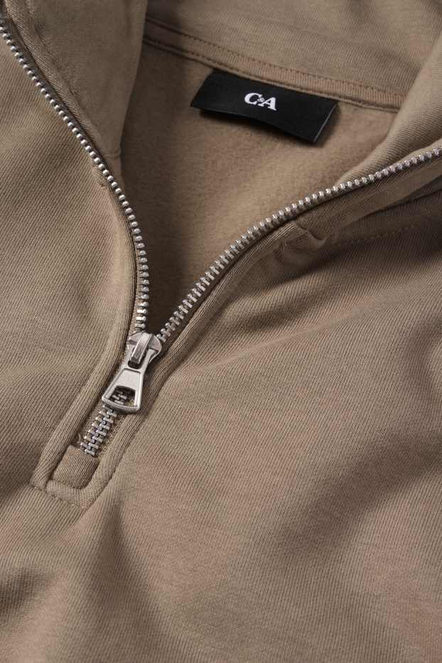 Bărbați - Bluză de molton - taupe