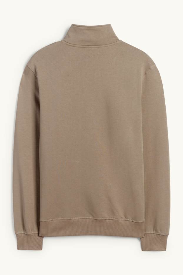 Bărbați - Bluză de molton - taupe