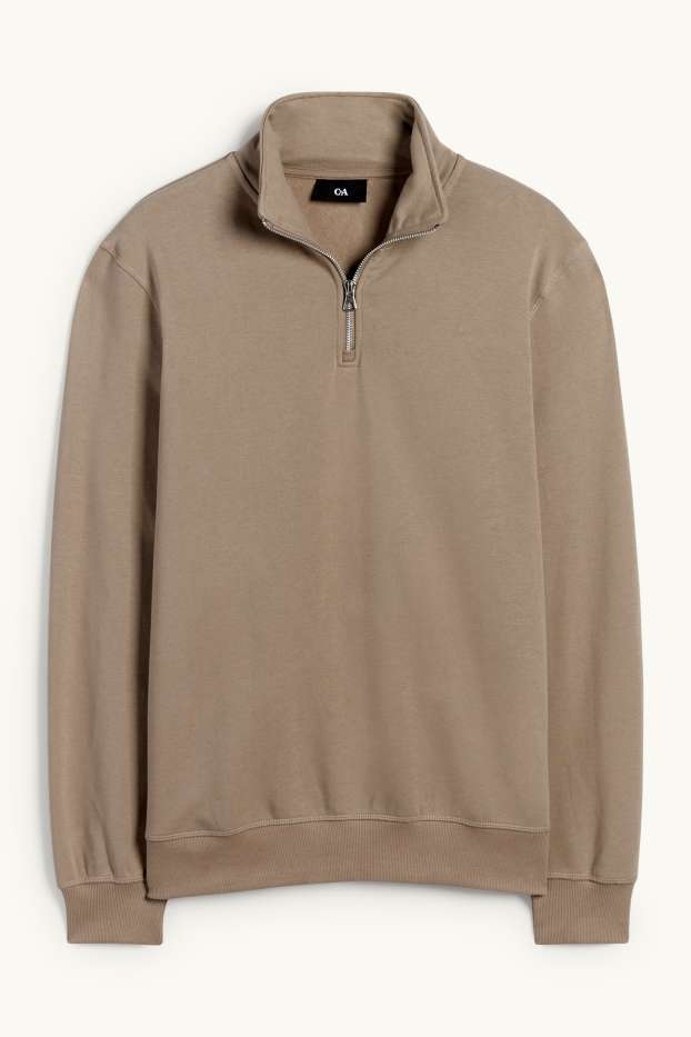 Bărbați - Bluză de molton - taupe