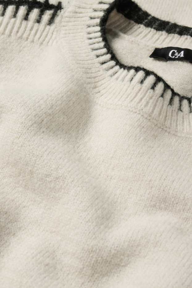 Donna - Vestito in maglia - straight fit - beige chiaro