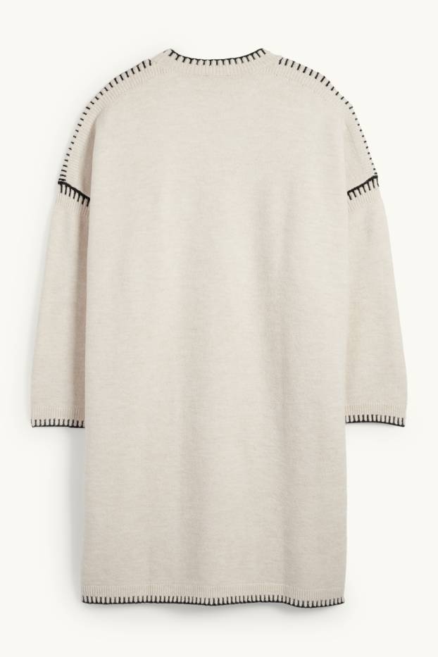 Donna - Vestito in maglia - straight fit - beige chiaro