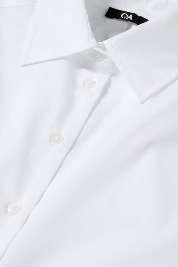 Femmes - Chemisier court avec nœud - blanc