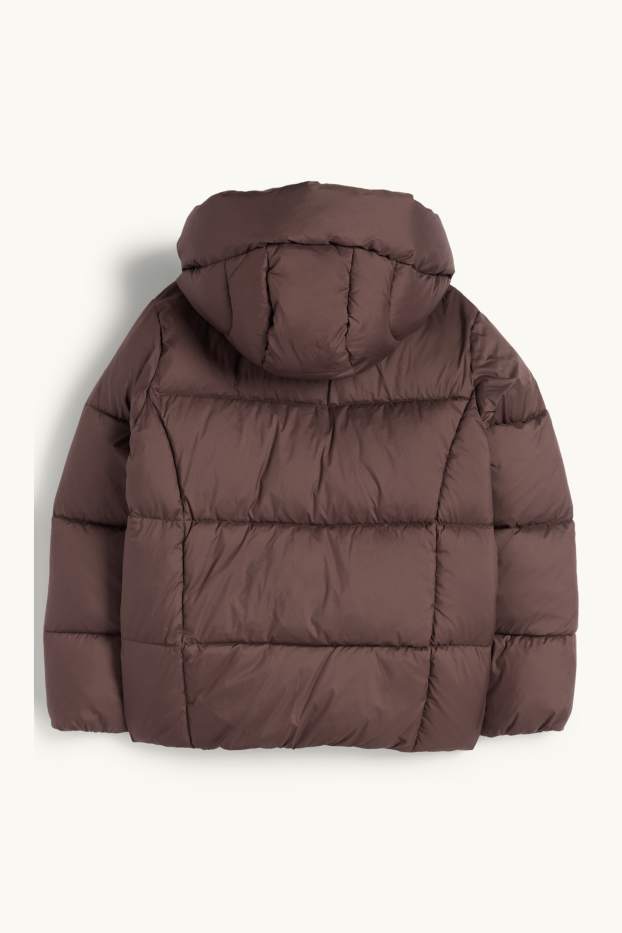 Enfants filles - Doudoune à capuche - marron foncé