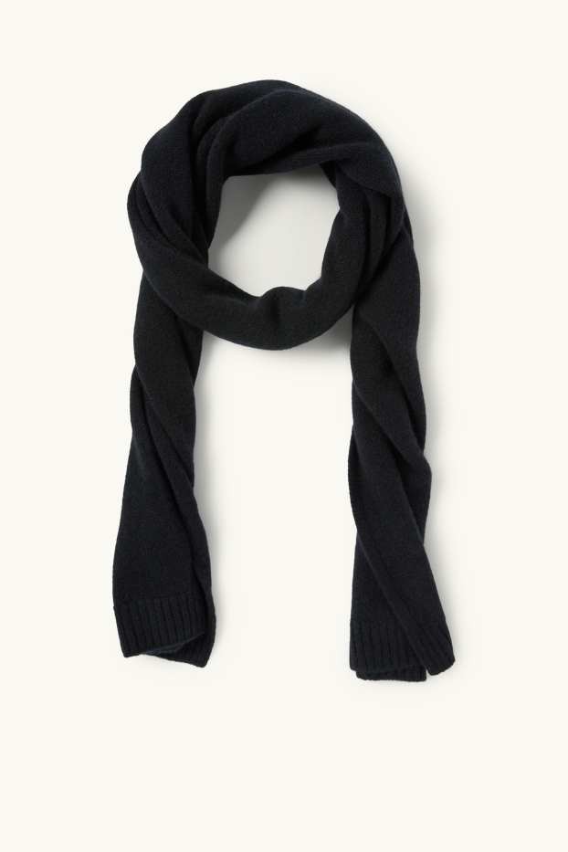 Heren - Sjaal van kasjmier - zwart