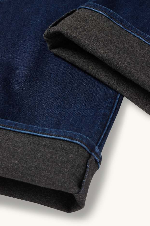 Hommes - Straight jean - jean chaud - LYCRA® - jean bleu foncé