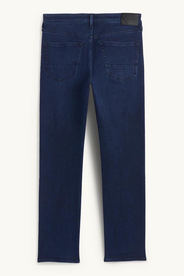 Hommes - Straight jean - jean chaud - LYCRA® - jean bleu foncé