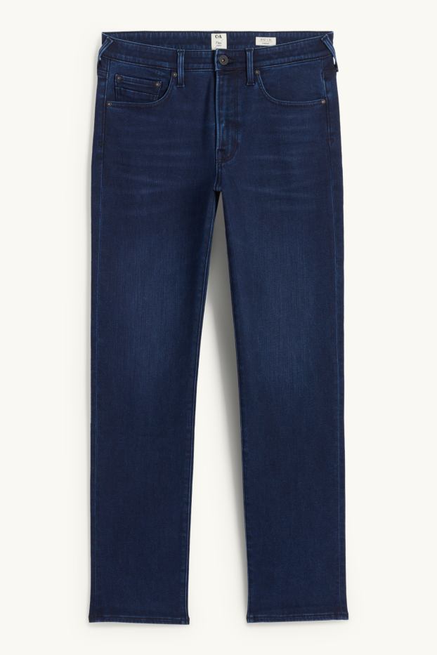 Hommes - Straight jean - jean chaud - LYCRA® - jean bleu foncé