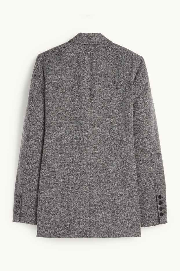 Femmes - Blazer long - regular fit - gris foncé