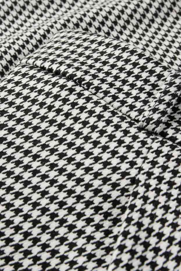 Femmes - Pantalon de bureau - high waist - loose fit - à carreaux - noir / blanc