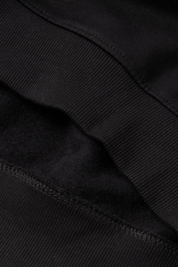 Enfants garçons - Flammes - sweat à capuche - noir