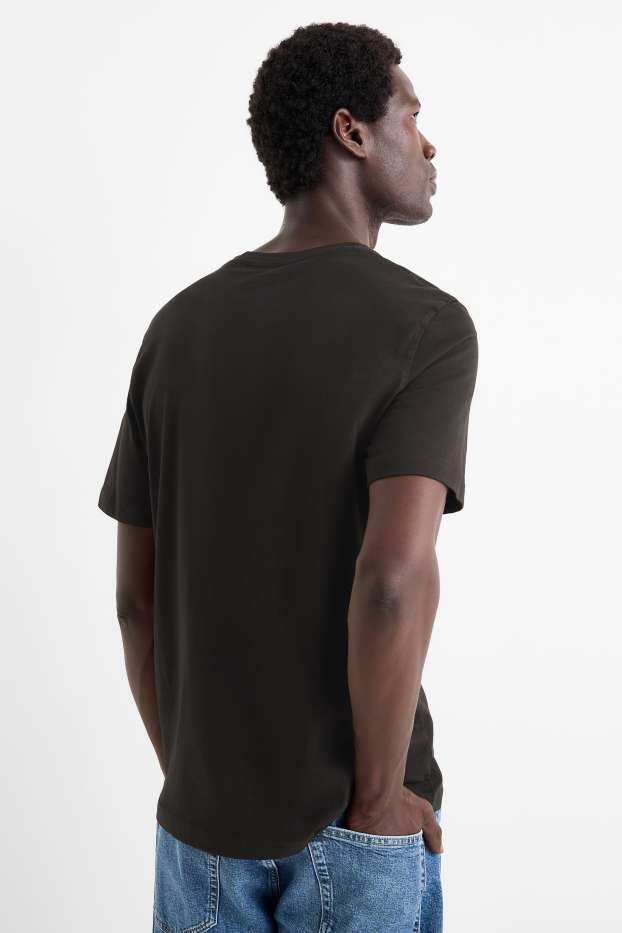 Men - Multipack of 2 - T-shirt - regular fit - black