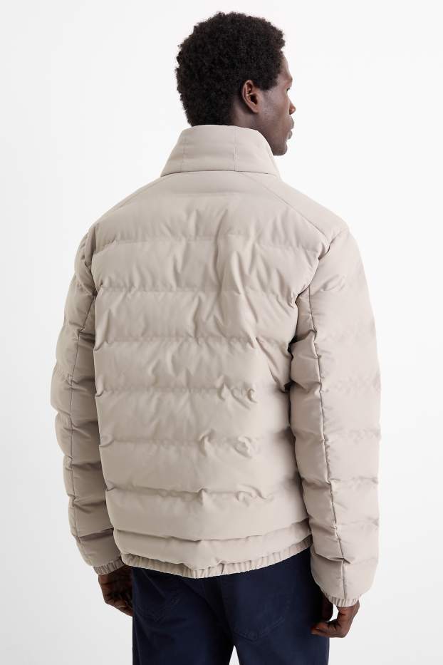 Home - Jaqueta embuatada - repel·lent a l'aigua - gris clar