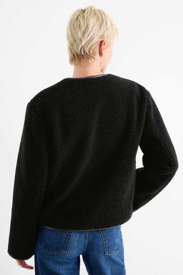 Dámské - Teddy bunda - černá