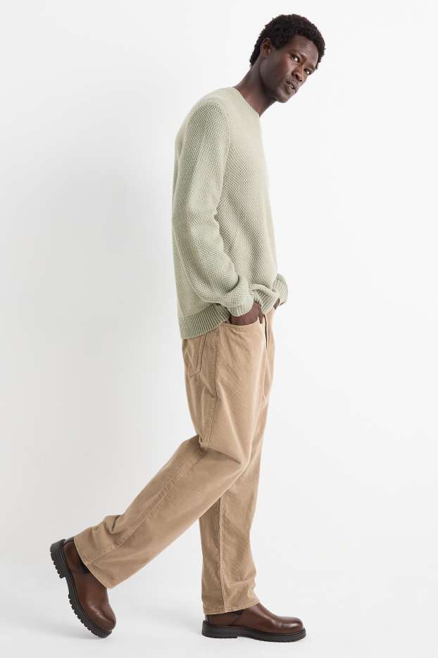 Herren - Cordhose - Relaxed Fit - taupe