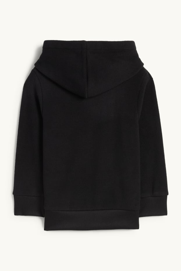 Copii - Băieți - Panteră - hanorac de fleece - negru