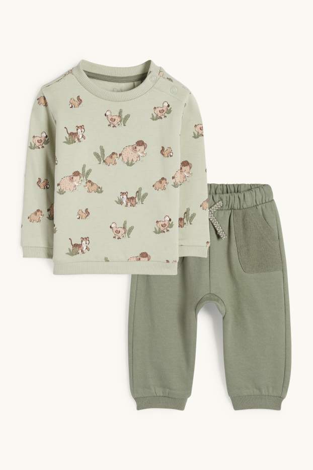 Baby Boys - Prehistoric animals - baby outfit - 2 piece - light green