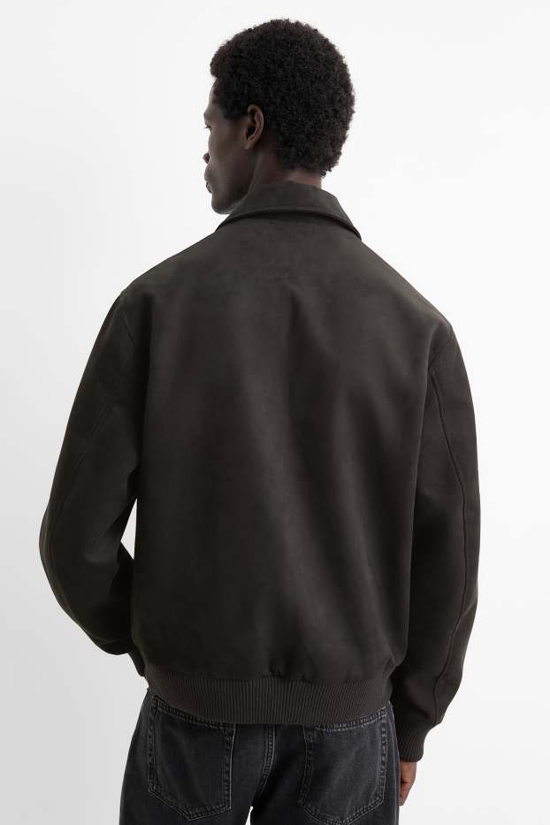 Heren - Jas - imitatiesuède - zwart