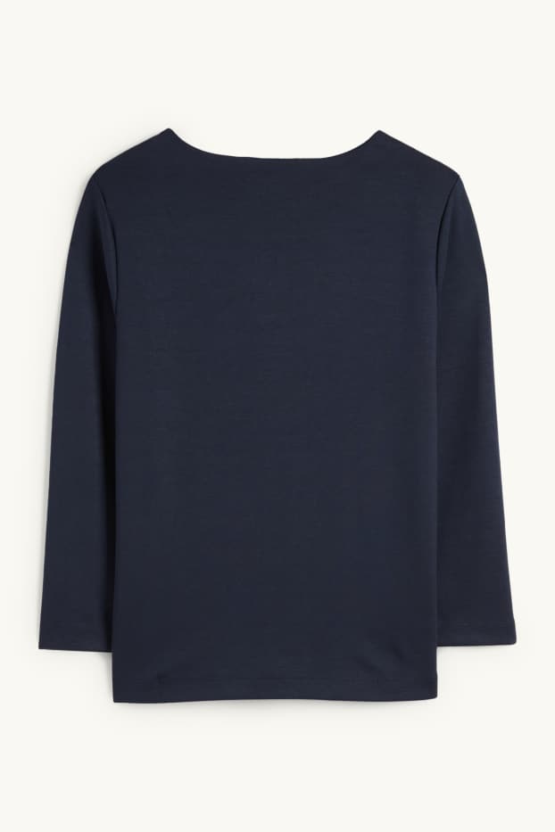 Women - Long sleeve top - dark blue
