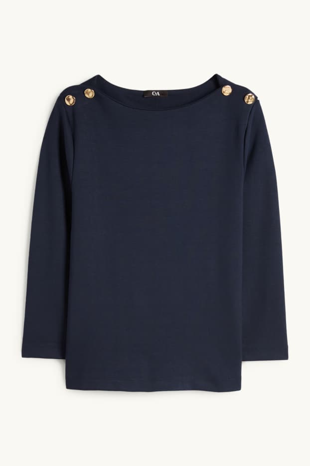 Women - Long sleeve top - dark blue