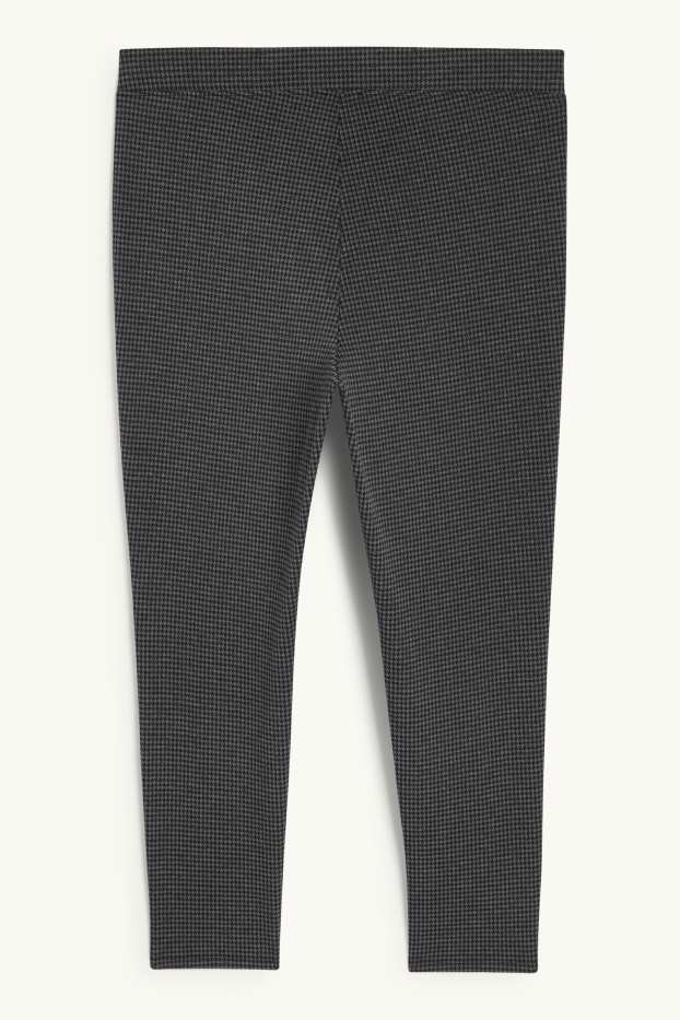 Dames - Legging - geruit - donkergrijs