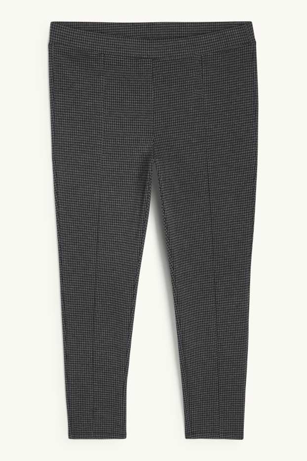 Dames - Legging - geruit - donkergrijs