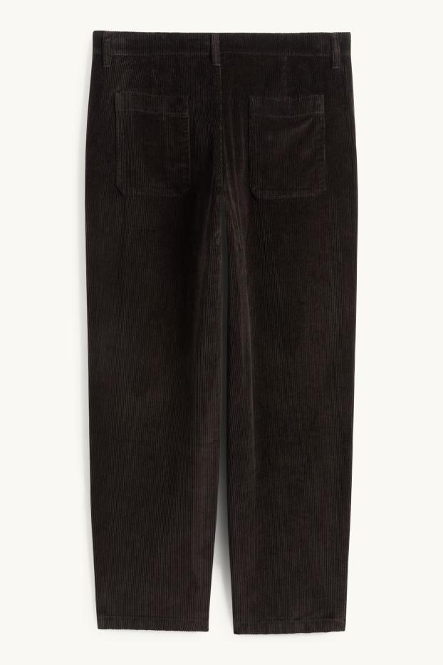 Men - Corduroy chinos - slim fit - black