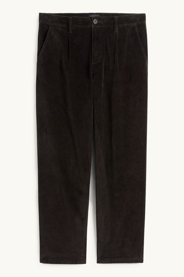 Men - Corduroy chinos - slim fit - black