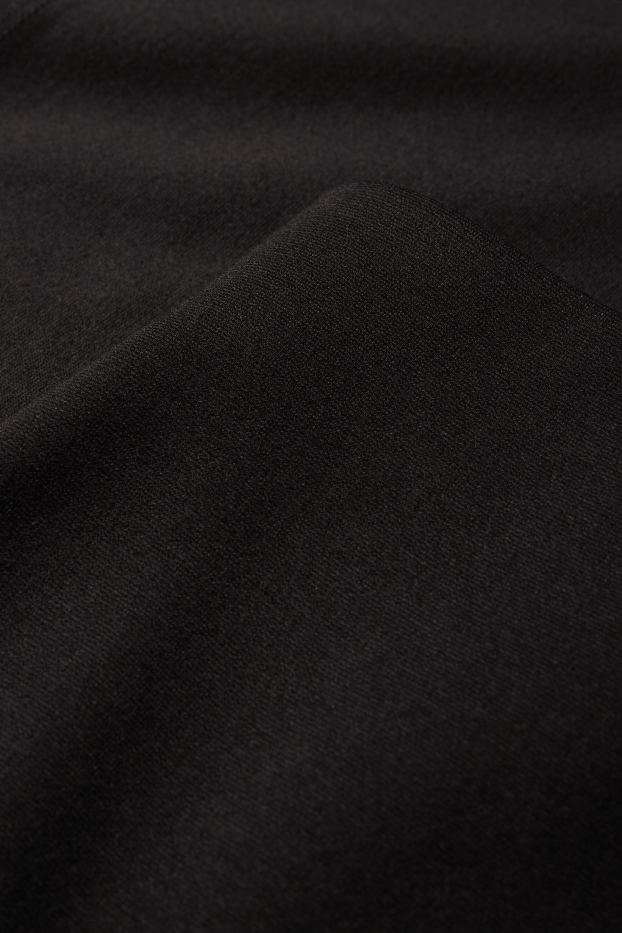 Women - Jersey trousers - high-rise waist - wide leg - black