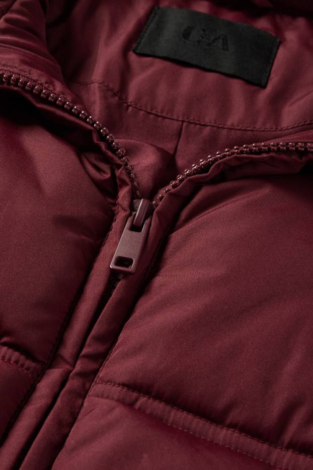 Women - Quilted jacket - bordeaux