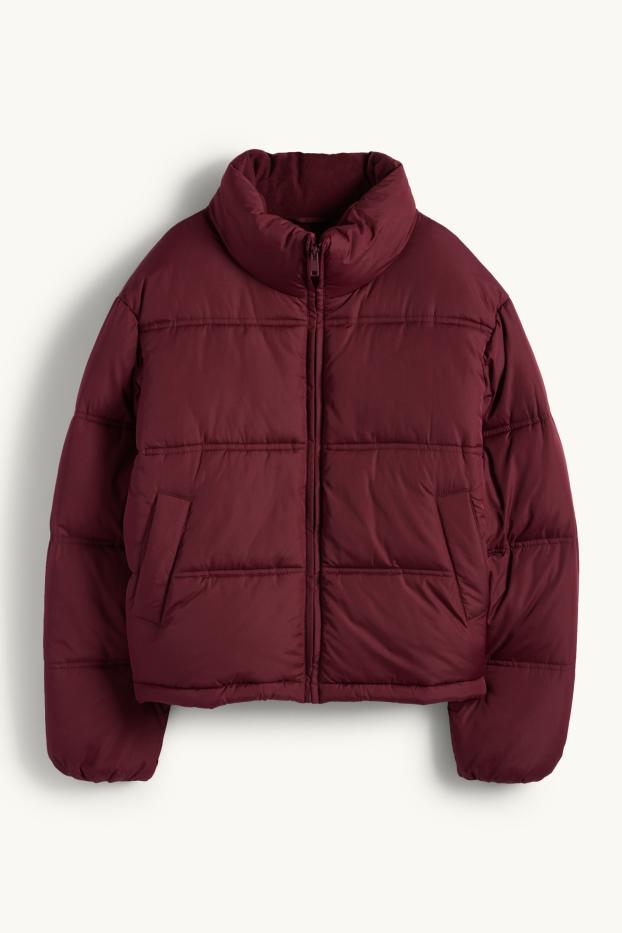Women - Quilted jacket - bordeaux