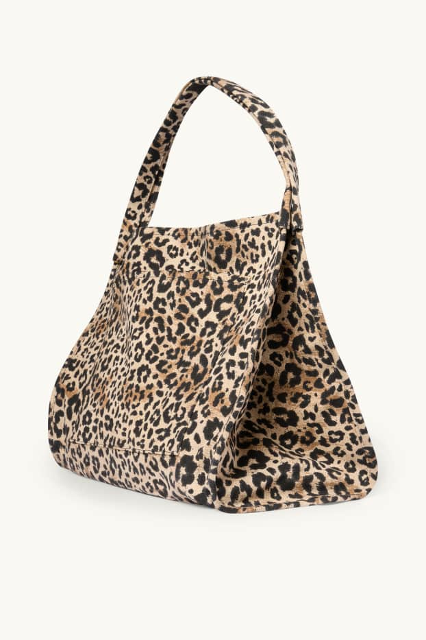 Femmes - Grand cabas - imprimé léopard - noir / beige