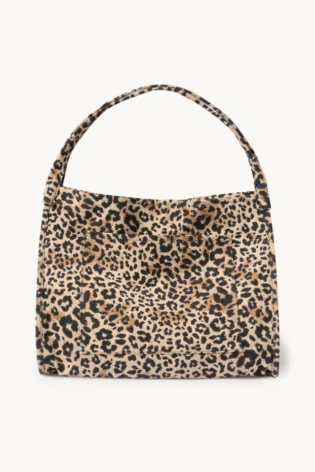 Femmes - Grand cabas - imprimé léopard - noir / beige