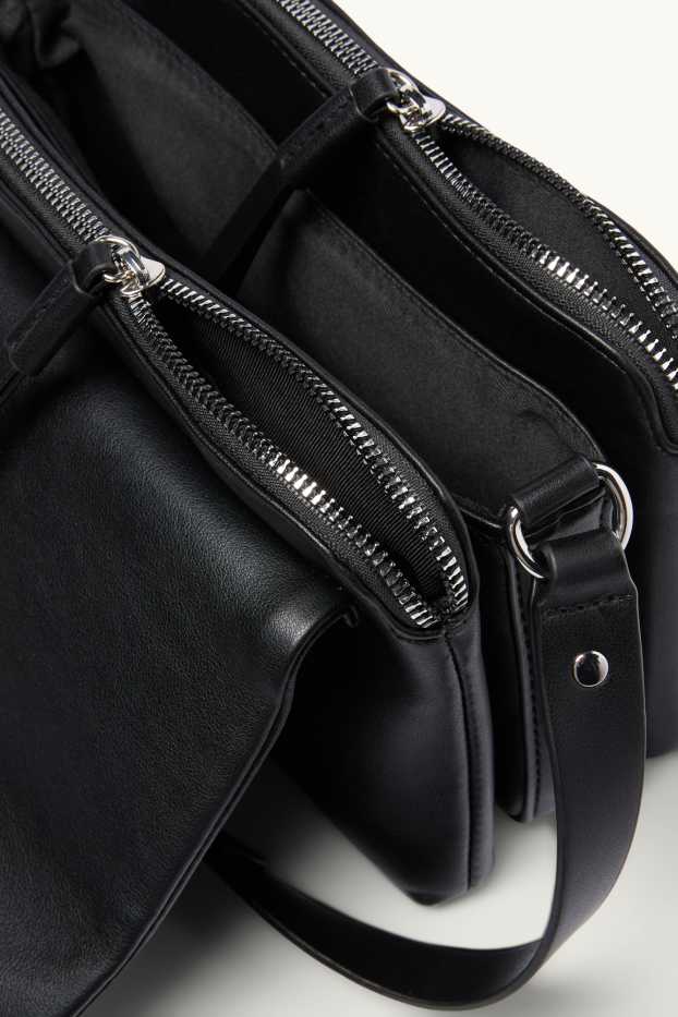 Donna - Borsa a tracolla - similpelle - nero