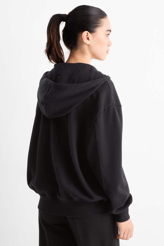 Damen - Sweatjacke mit Kapuze - schwarz