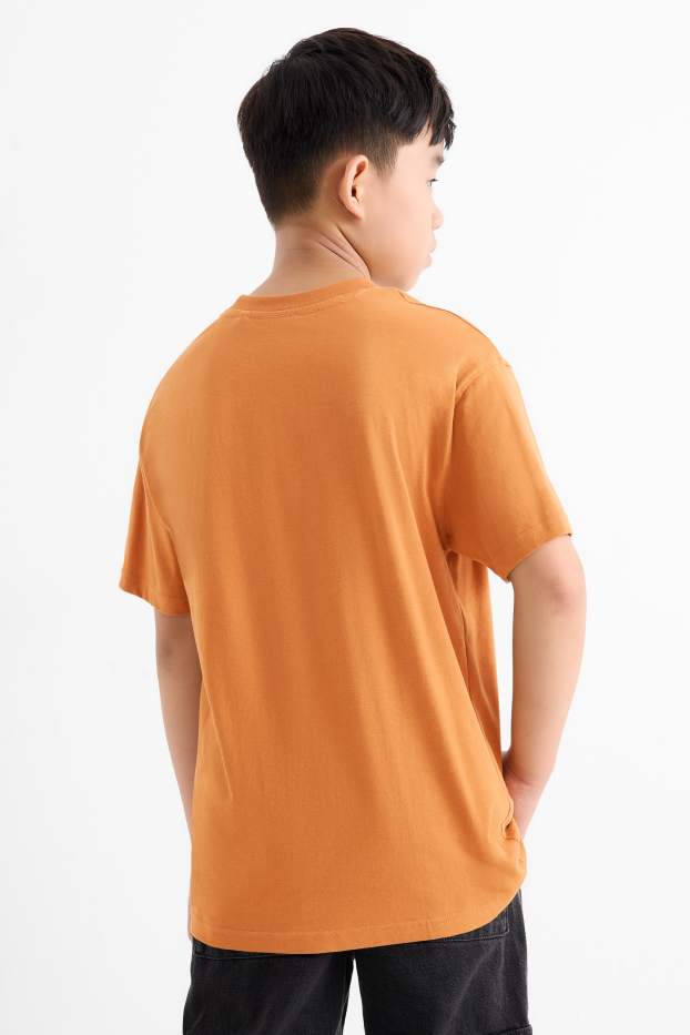 Kinderen: jongens - Skater - T-shirt - donker oranje
