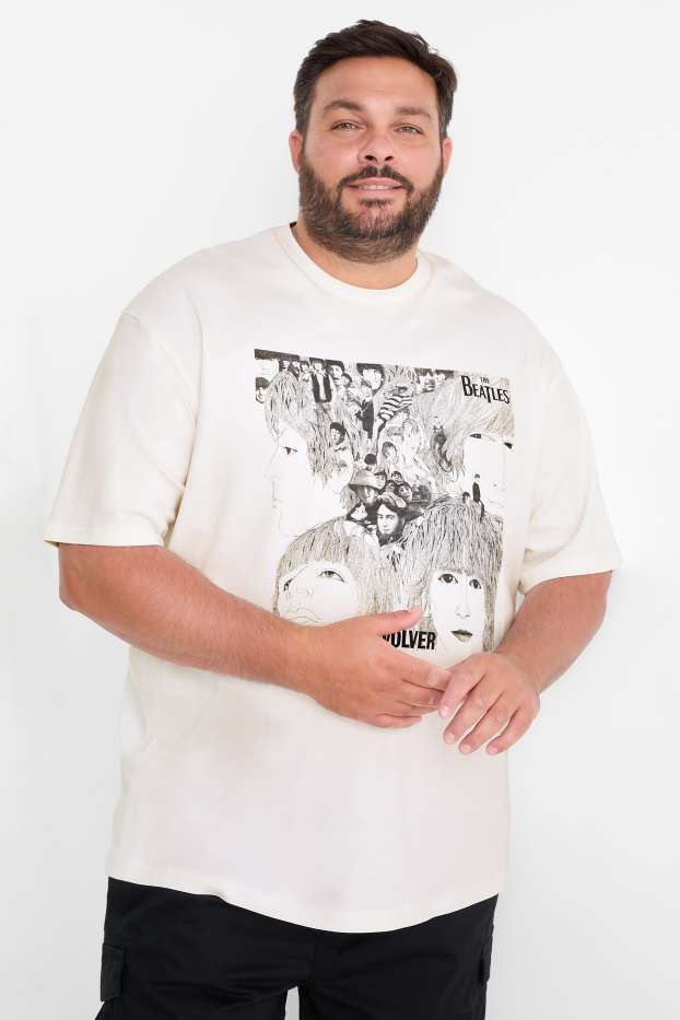 Hommes - T-shirt - relaxed fit - The Beatles - blanc
