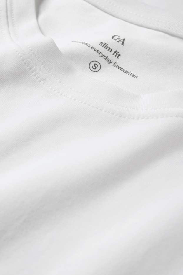 Femmes - Lot de 2 - haut à manches longues - slim fit - blanc