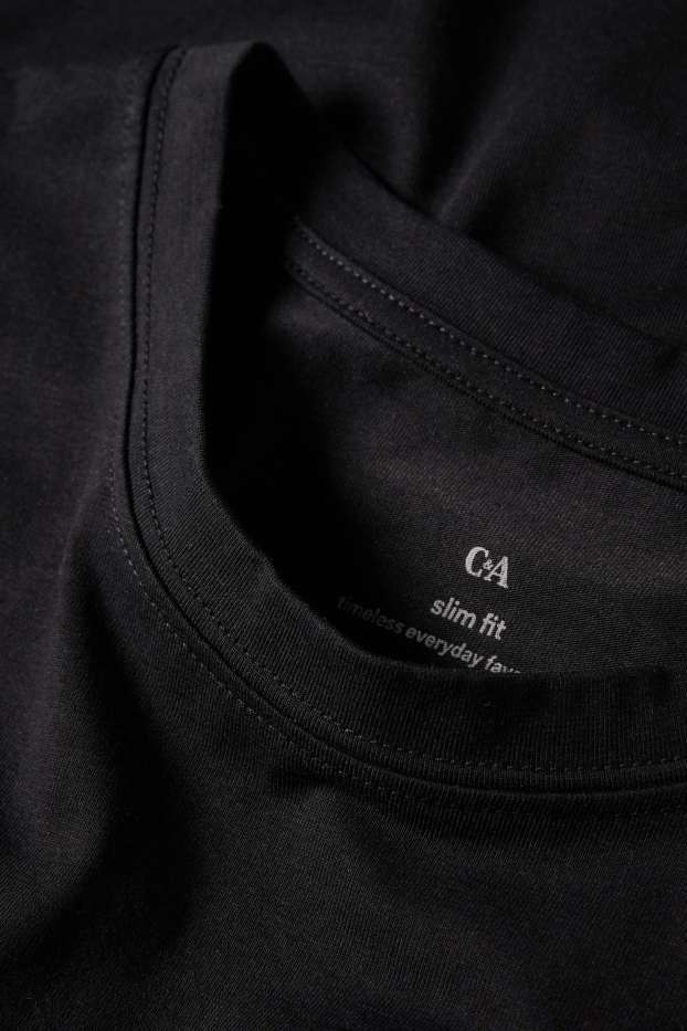 Femmes - Lot de 2 - haut à manches longues - slim fit - noir