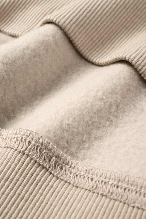 Hommes - Sweat à capuche - beige