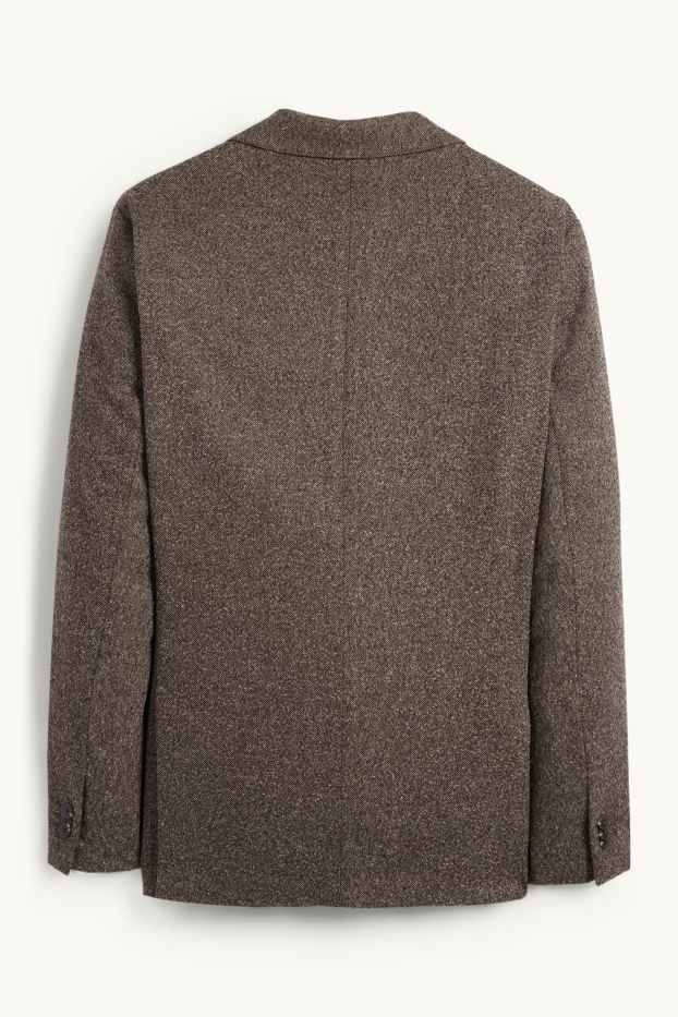 Herren - Baukasten-Sakko - Regular Fit - Stretch - strukturiert - braun