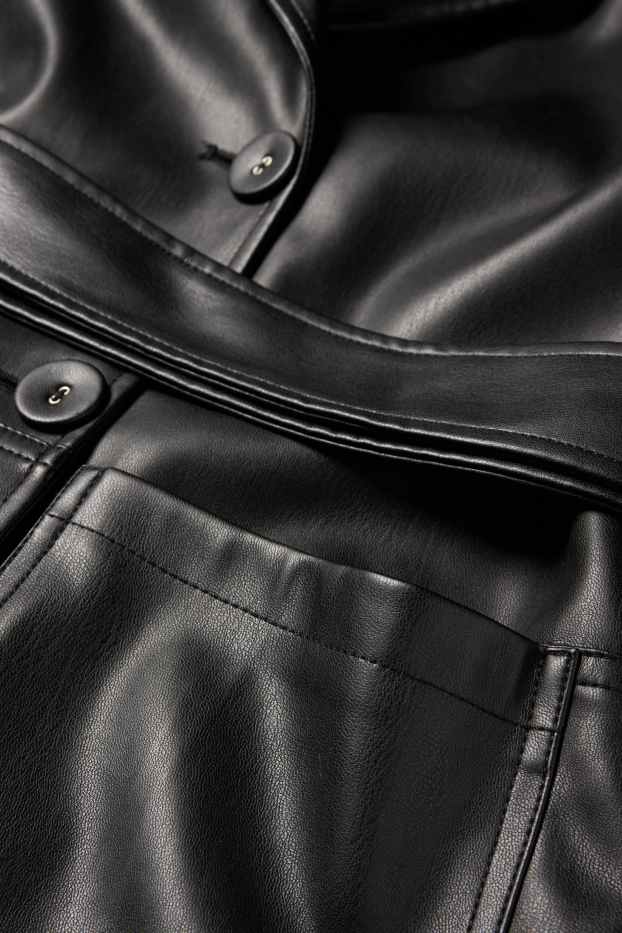 Femmes - Manteau - matière synthétique - noir