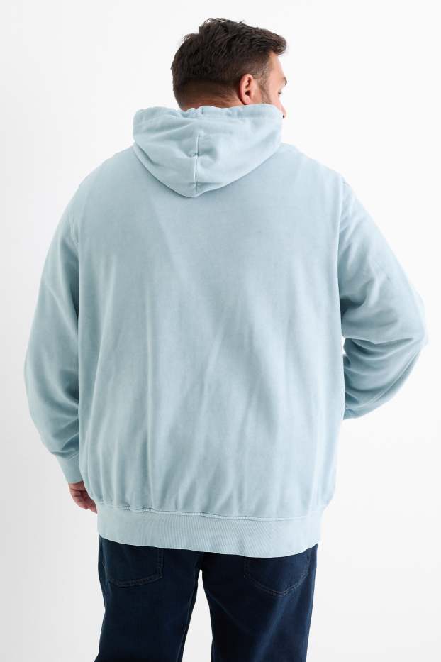 Herren - Sweatjacke mit Kapuze - hellblau