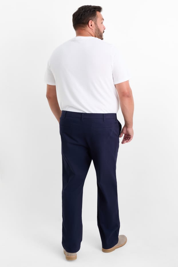 Pánské - Kalhoty chino - regular fit - tmavomodrá