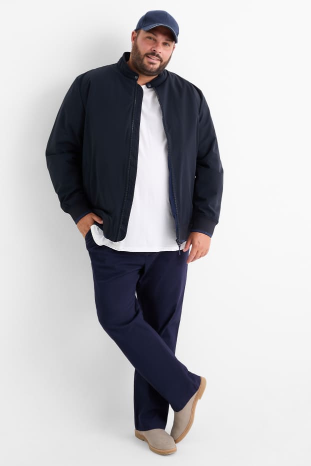 Pánské - Kalhoty chino - regular fit - tmavomodrá