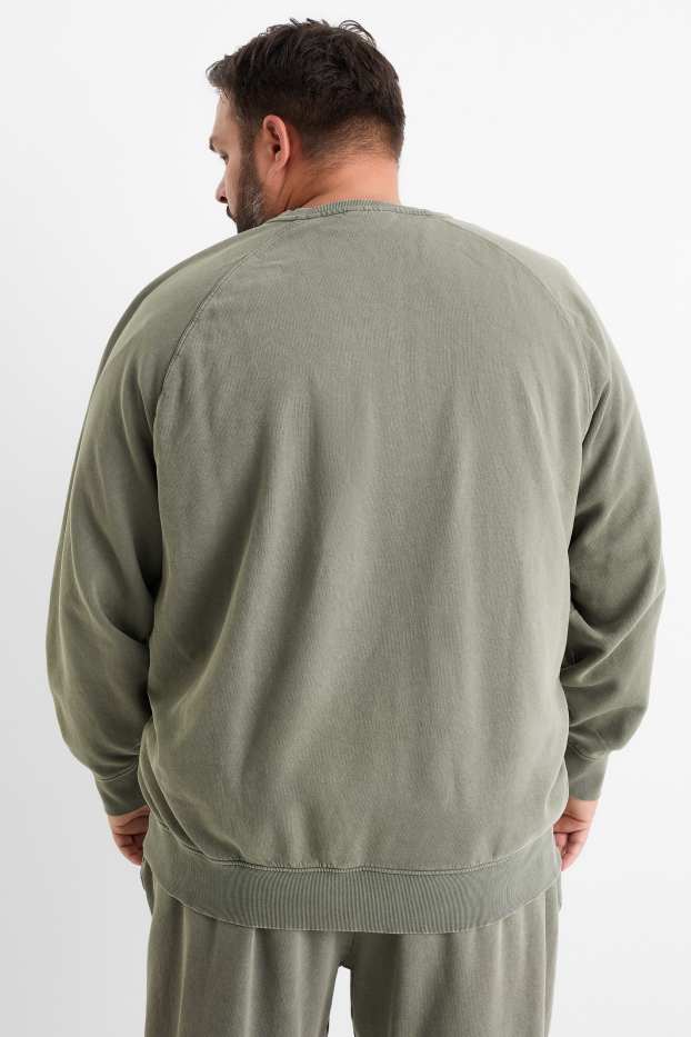 Bărbați - Bluză de molton - kaki