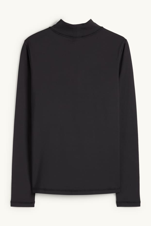 Damen - Thermo-Langarmshirt - Regular Fit - schwarz