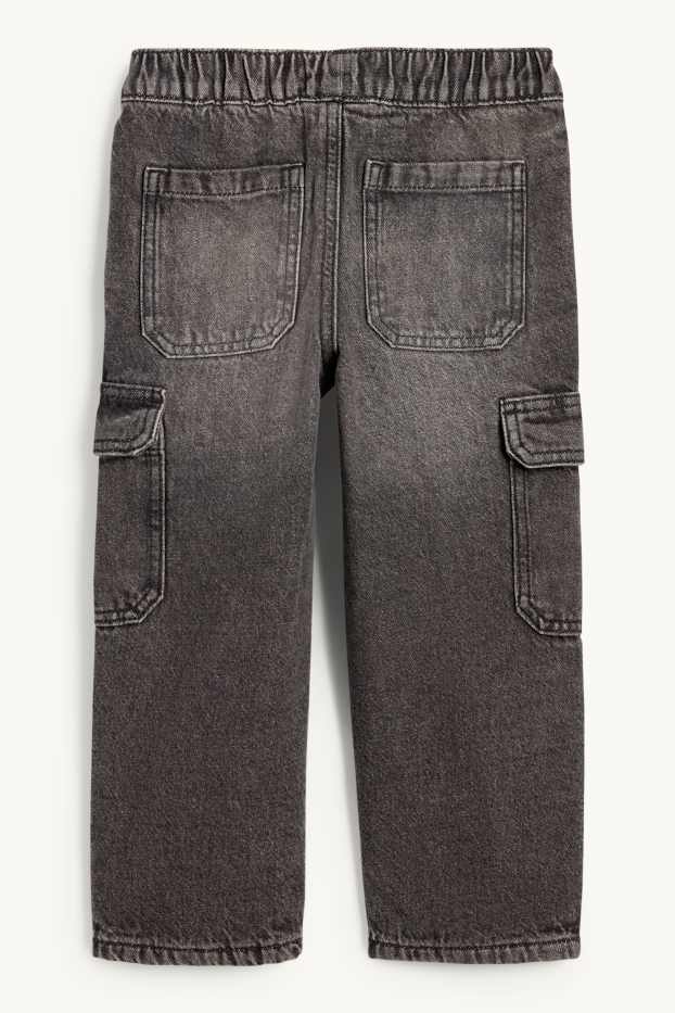 Enfants garçons - Cargo jean - jean chaud - jean gris
