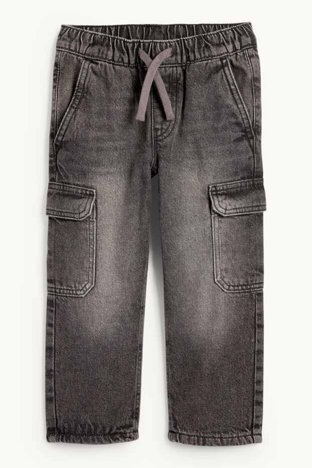 Enfants garçons - Cargo jean - jean chaud - jean gris