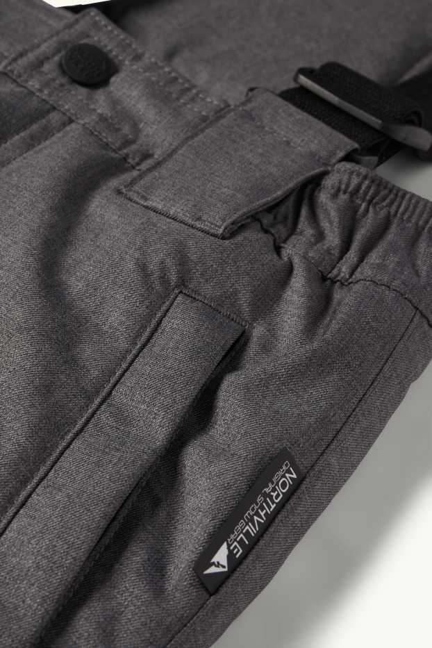 Kinder Jungen - Skihose - wasserdicht - dunkelgrau